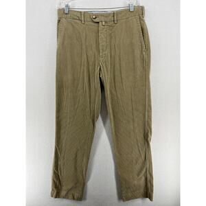 FACCONABLE Pants Mens 34R Corduroy Chino 5 Pocket Trouser Cotton Brown